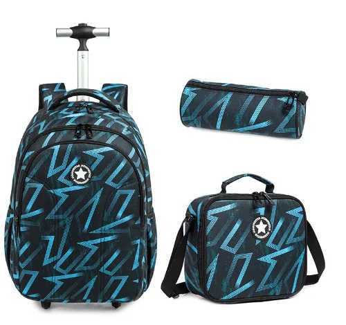 Children School Rolling Backpack for Girls Children Rolling School Wheeled Backpack Set for Boys School Trolley Bag on Wheels X250815