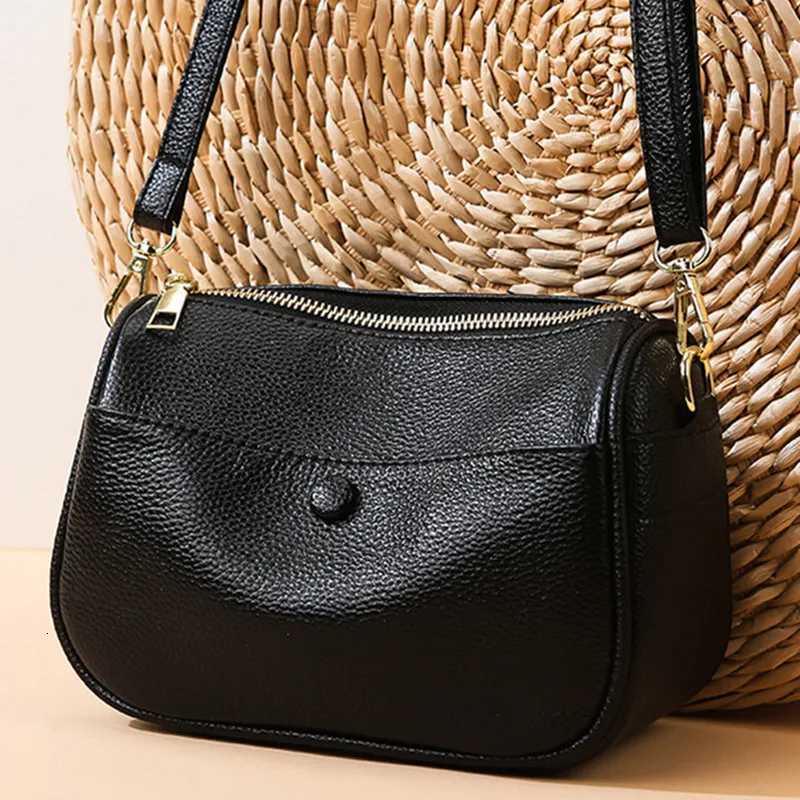 High Quality Soft Cow Leather Women Shoulder Crossbody Bags Multilayer Casual Genuine Leather Handbag Female Tote Sac2024 Z250815
