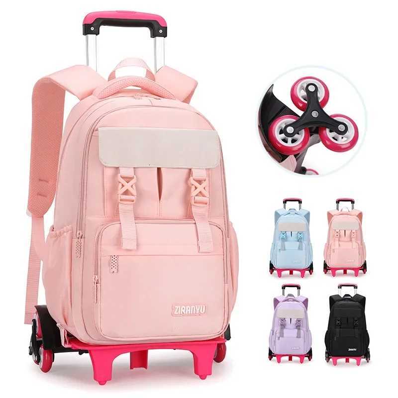 Sacs scolaires de chariot à dos roulant pour filles pour les filles Bouchette de voyage Mochilas escarres sac à dos pour enfants pour femmes sac