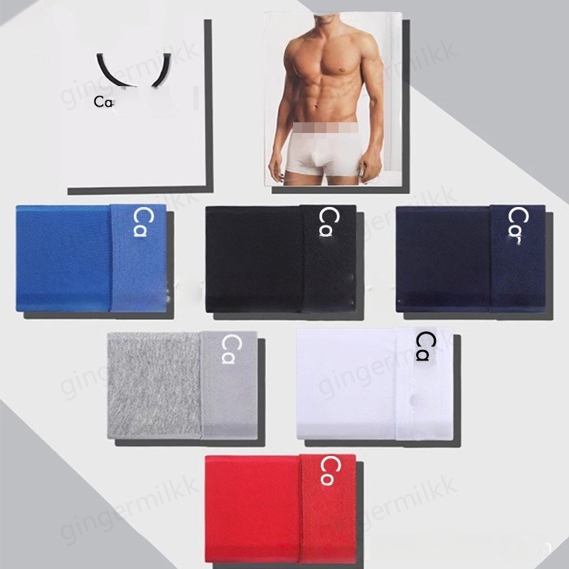 Men's Underwear 3PCS/LOT With Box Designer Underpants Breathable Cotton Underwear Male Boxers 6Colors