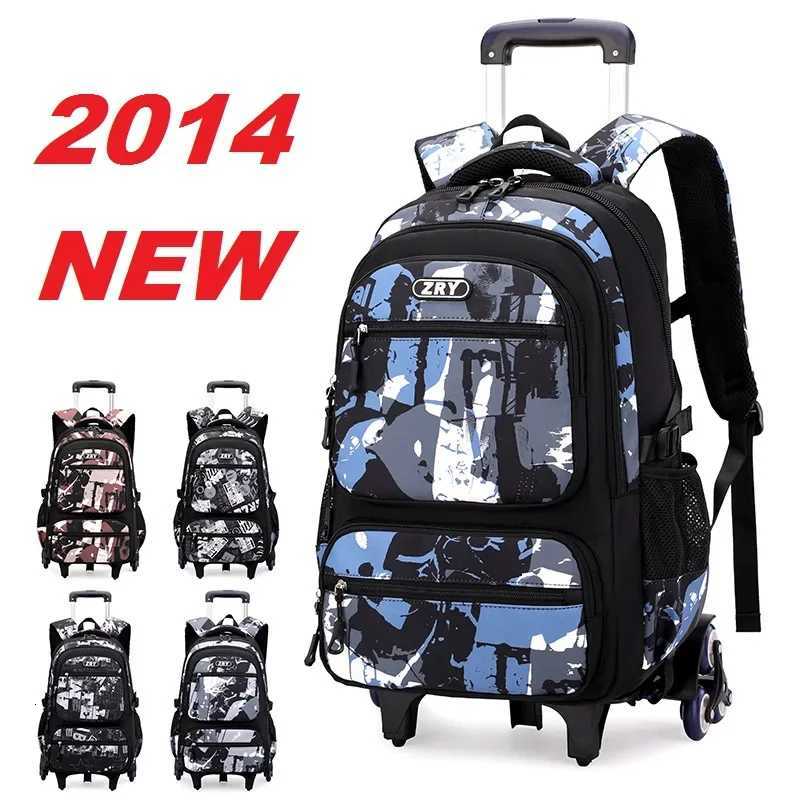 Nouveaux sacs d'école de chariot pour les garçons qui roulent sac à dos sac à dos à l'école, sacs à dos, sacs à dos scolaire pour hommes pack de