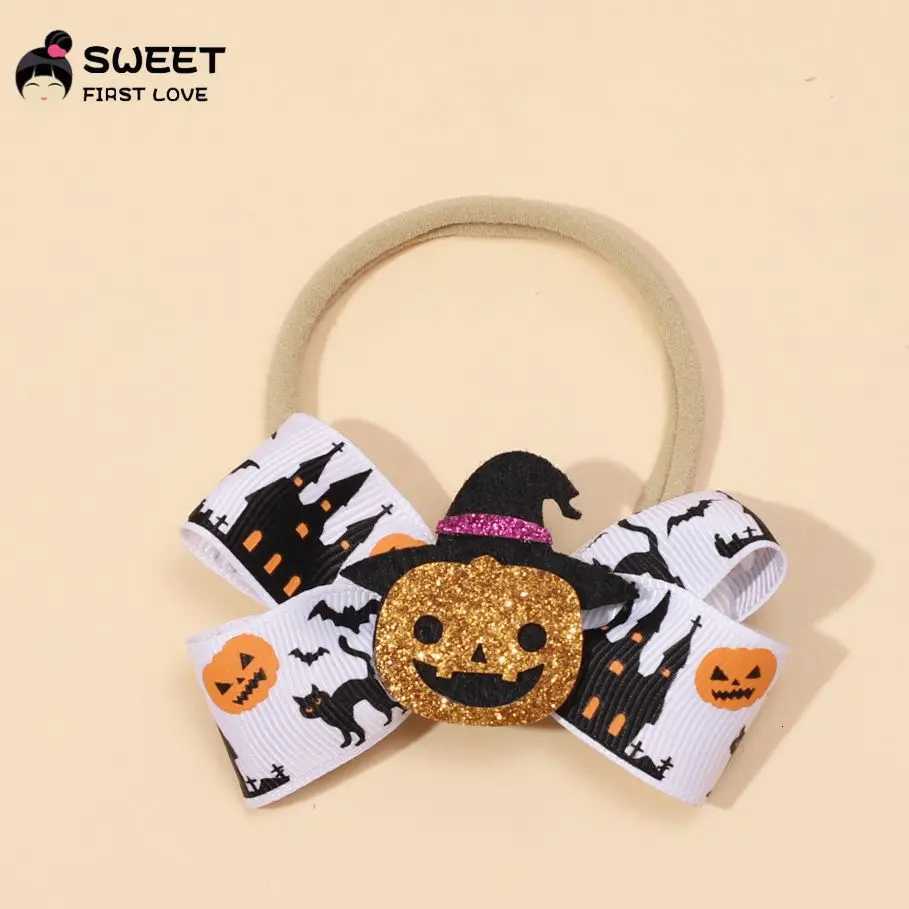 2023 New Halloween Accessories Hair Bands for Newborn Baby Girls Spoof Pumpkin Skull and Witch Hat Ablaze Hallows Day Baby Items Z250815