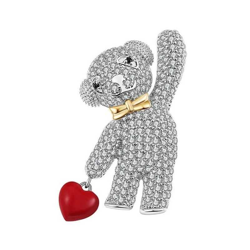 Broche d'ours animal mignon épingle de mode Femmes Femmes Men de Noël Broche cadeau de Noël xj250815