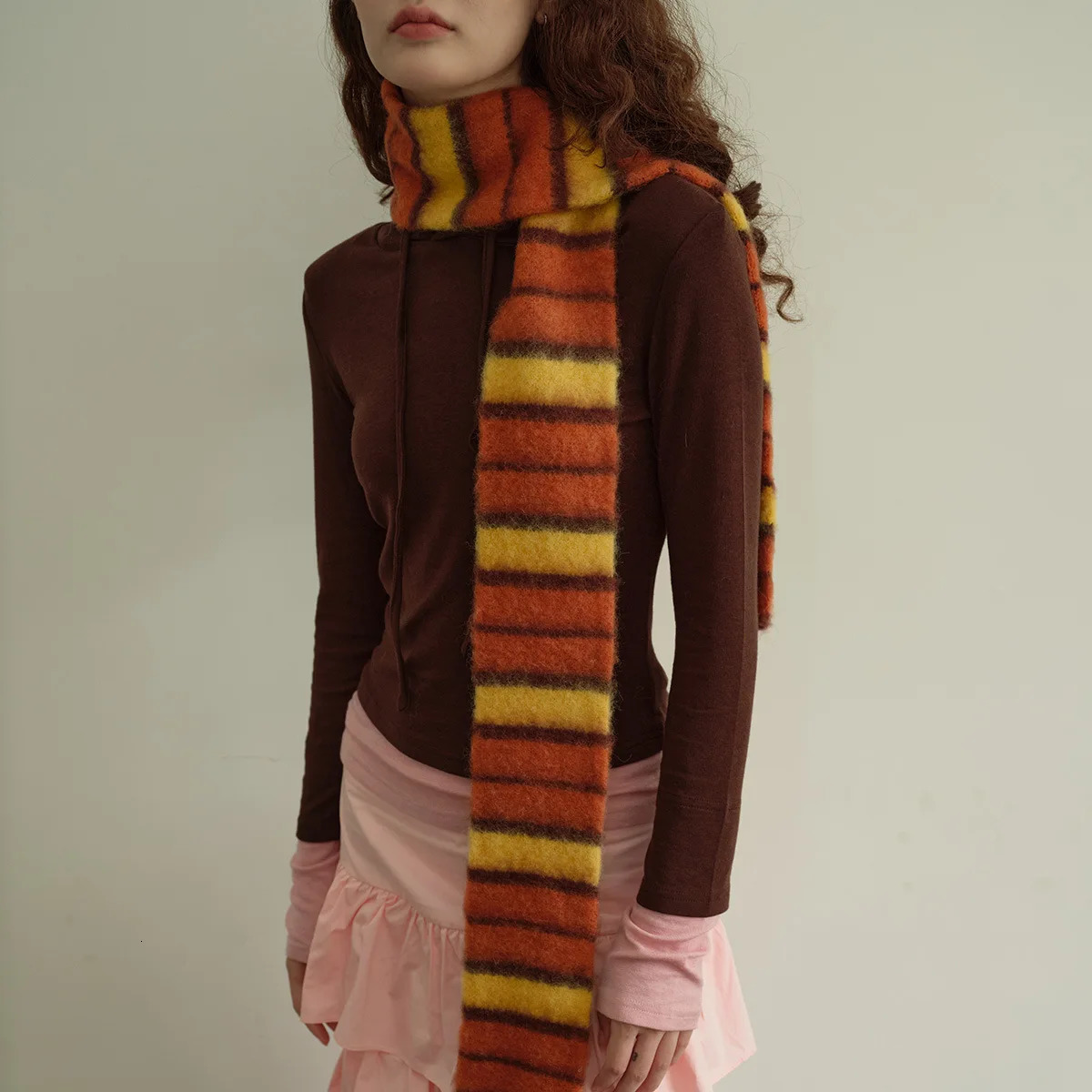 Winter Striped Knitted Scarves For Women Men Scarf Shawl Autumn Winter Warm Wraps Scarf Female Neck Scarf Shawls Unisex Scarves 250813