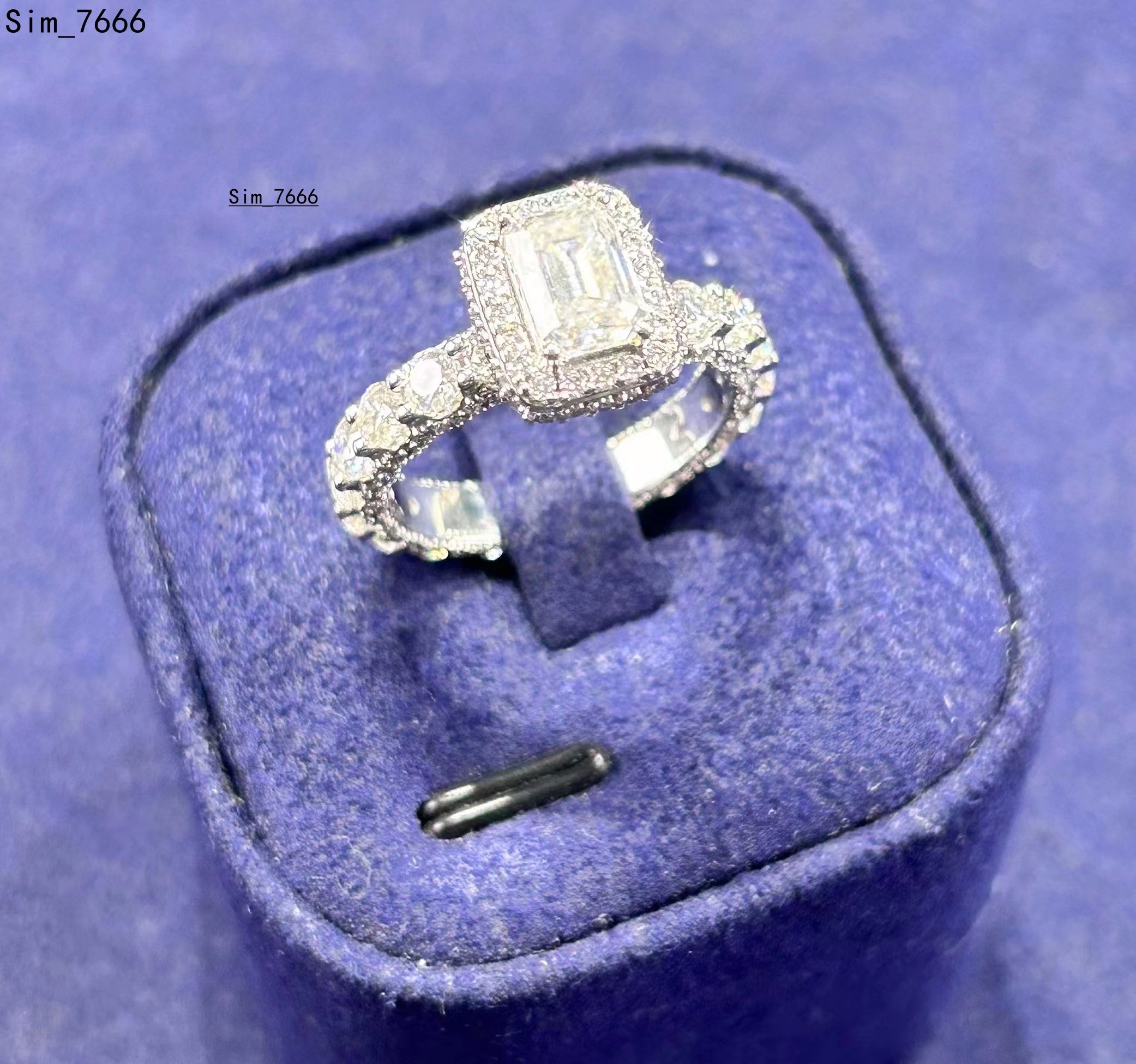 Latest Baguette Custom Personalized Name Engagement Ring Gold Plated 925 Sterling Silver Moissanite Rings