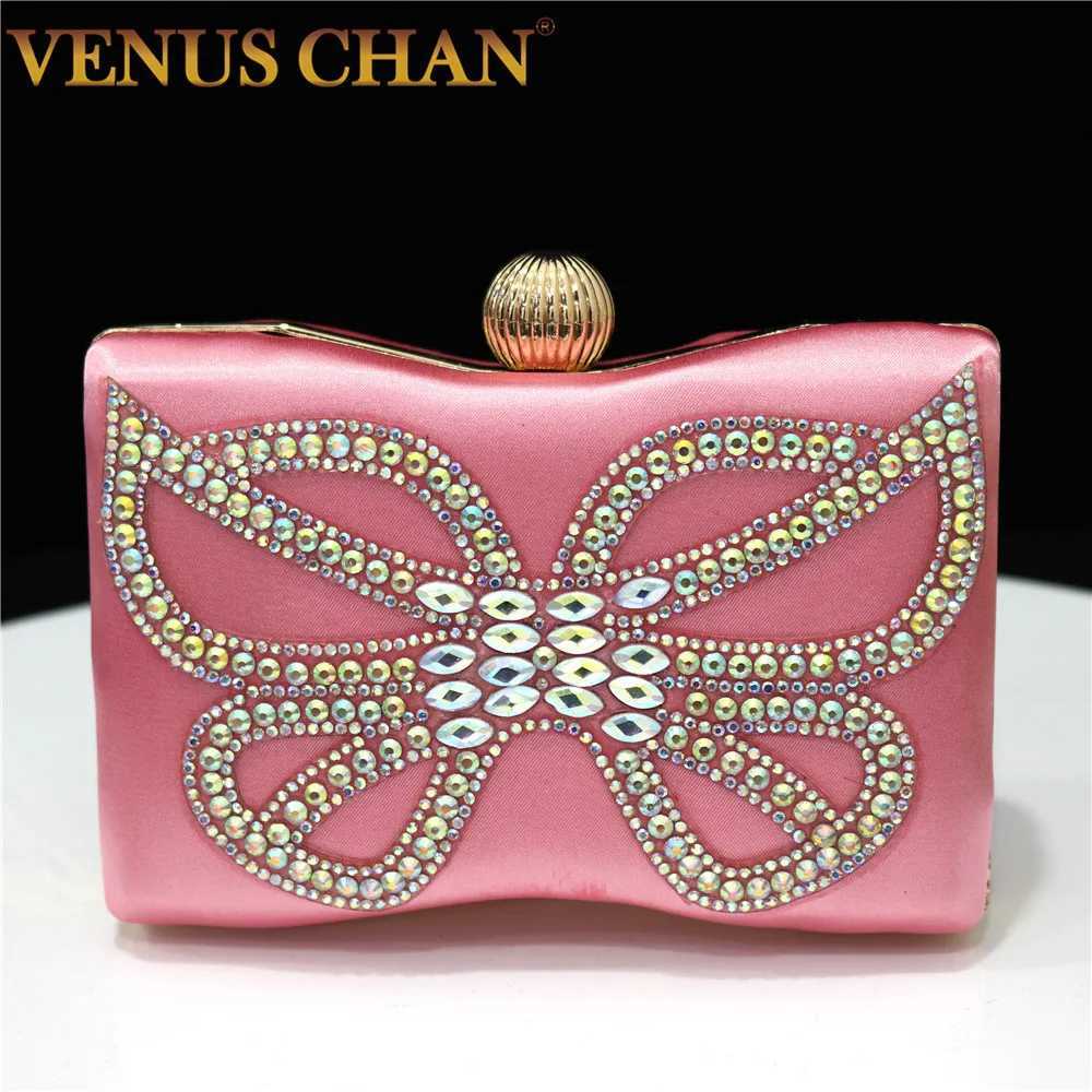 2024 Fashion Handbag avec manche en métal Chaîne épaule papillon Stick Diamond Vente à chaud Signe de banquet décoratif sac Z250815