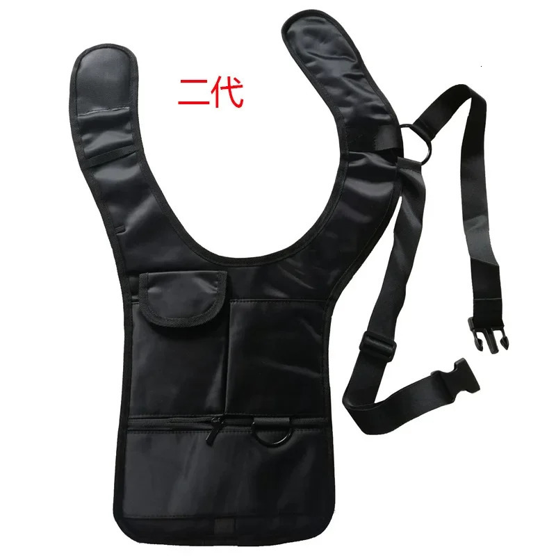 1pc Organisateur anti-pry Organisateur de sacs sans bras cachés Inspecteur en cuir en cuir Portefeuille Portefeuille pour hommes Sac à poitrine S
