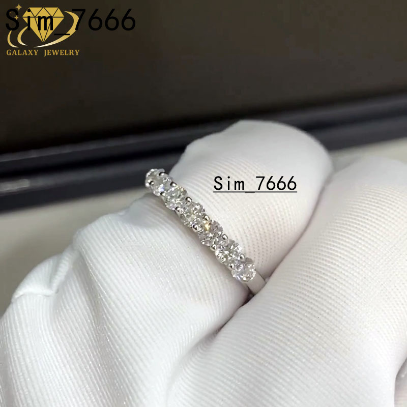 Classic Jewelry White Gold Lab Grown Diamond Ring Pass The Diamond Tester VVS Clarity D Color Custom Ring For Women