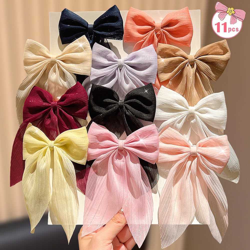 Ensemble de clips de cheveux en ruban 11pcs - Cadeau mignon pour les filles accessoires de cheveux élégants pour une utilisation quotidienne tout