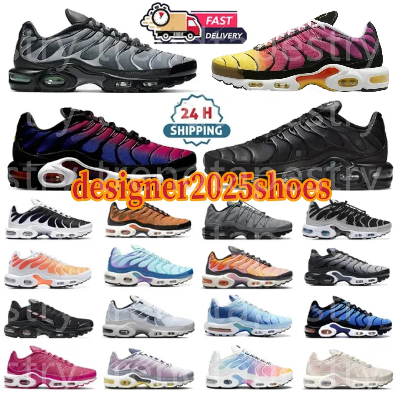 Chaussures de course Designer Tnss Hommes Femmes Tn Plus 3 Triple Blanc Noir Ciel Bleu Dégradé Crépuscule tns Plus Tennis Respirant Hommes Basket