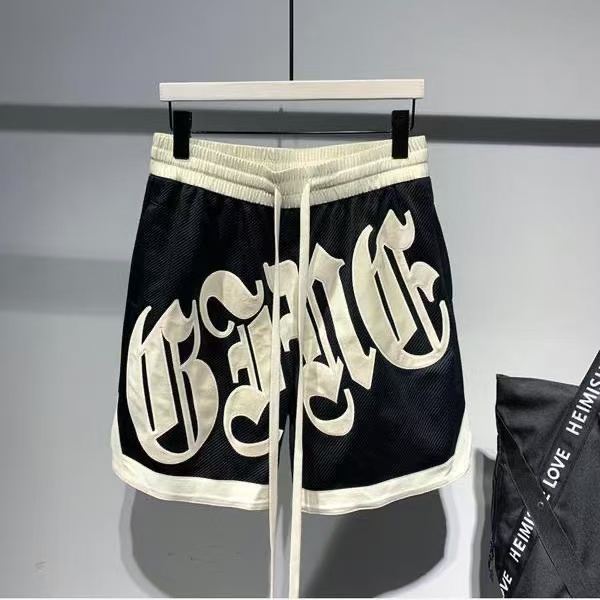 American basketball shorts men's thin summer training sports pants street hip-hop brand embroidery loose pants