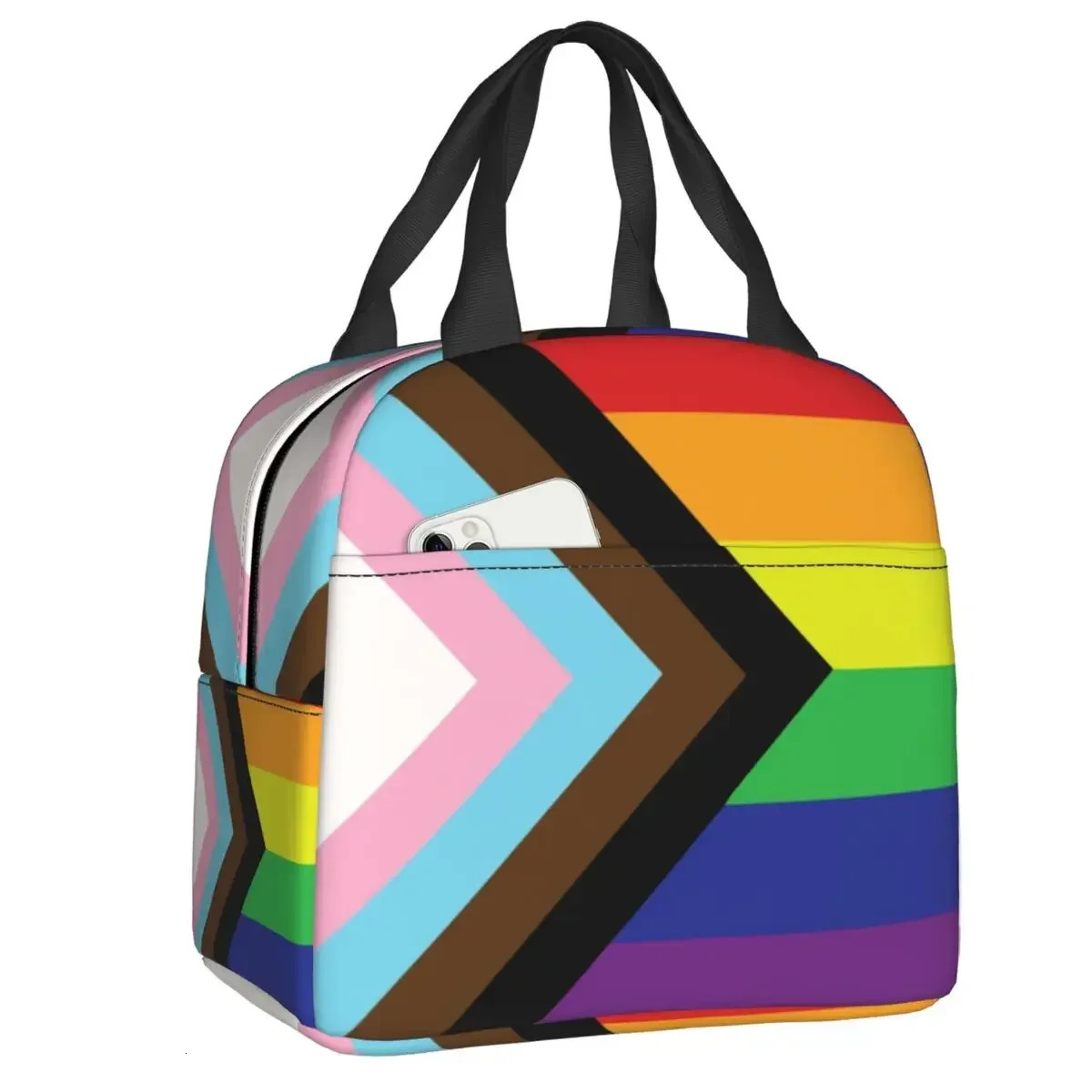 Custom Gay Pride Rainbow Flag LGBTQ Lunch Bag Men Women Warm Cooler Insulated Lunch Boxes School 250812