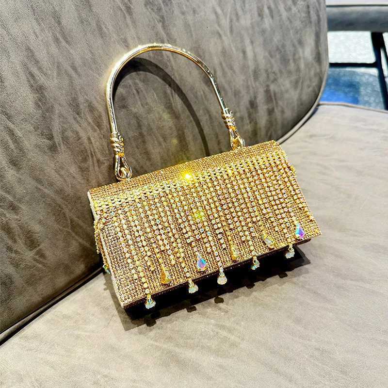 100% Authentic Silver Clutches Bag Designer Handbags for Women 2024 Bling Rhinestone Evening Tote Bag Fashion Wedding Purses Z250815