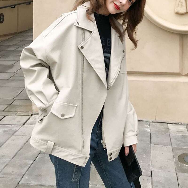 Leather Jacket Women's Cross Border Special Supply New Short Korean Version Slim Bf Style Loose Motorcycle Leisure