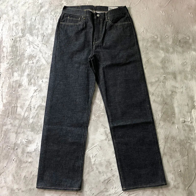 15oz Original Heavyweight Red Selvedge Washed Denim Jeans Autumn Winter American Vintage y Y2K Mens Fit Straight Pants 250815
