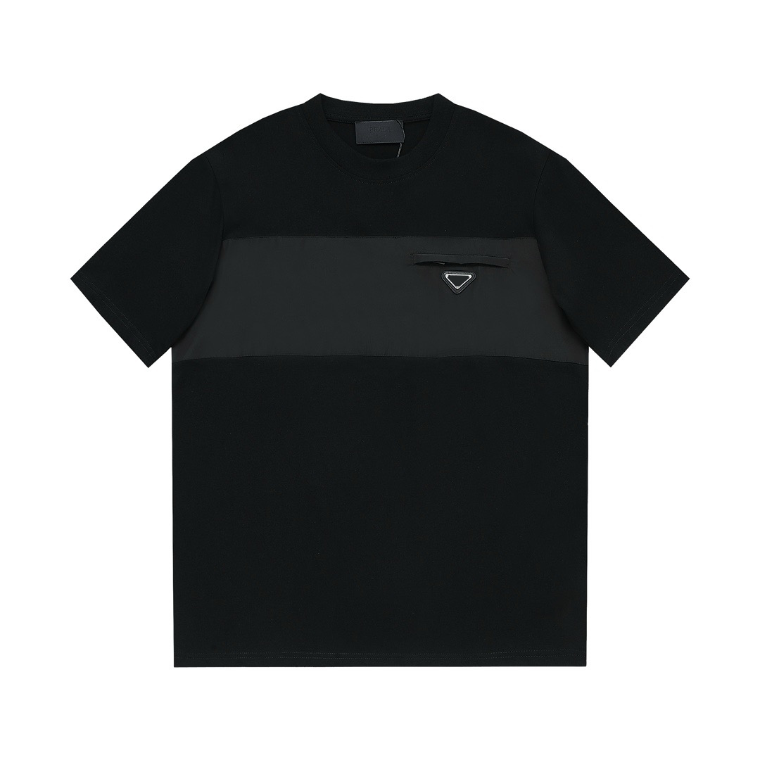 Men's Plus Tees & Polos 2024ss spring and summer new high grade cotton printing short sleeve round neck panel T-Shirt Size: m-l-xl-xxl-xxxl Col