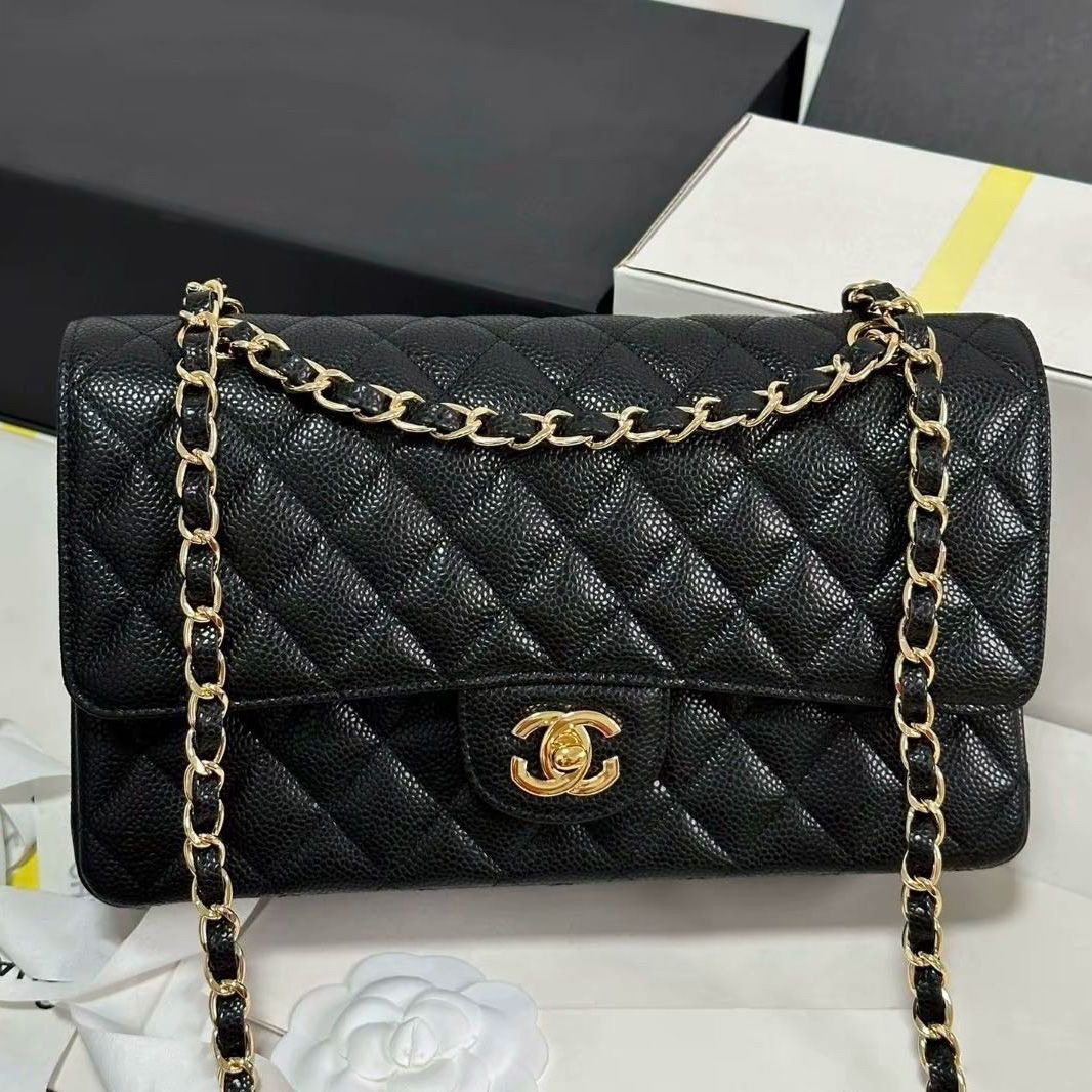 Designer bag luxury bag shoulder bag cross-border high-quality caviar style cavir leather hardware square luxury handbag crossbody multi color ha