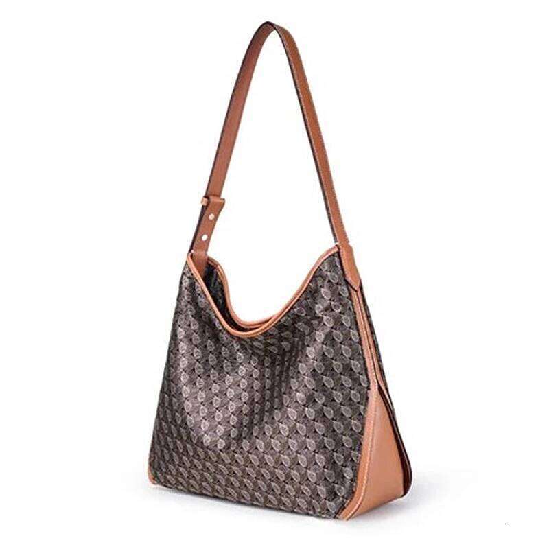 Women's Shoulder Fashion Hobo Lucky Old Flower Handbag Large Capacity Commuting Versatile Crossbody Bag 250815