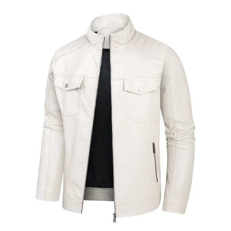 Mens Trend New Winter Leather Jacket Korean Slim Fit Leather Jacket Business Fashion Autumn Casual Mens Motorcycle Jacket W250815