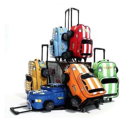 Carbag d'étudiant de style élémentaire 3D avec roues Sac de chariot de voiture avec roues pour garçons Sacs d'école pour garçons x250815
