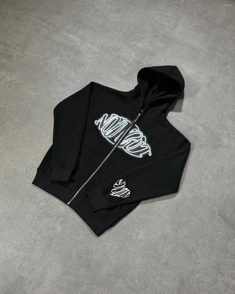 Men's Hoodies Zip Up Hoodie Zipper Sweatshirt Men Women Harajuku Hip Hop Oversized Graphic Print Long Sleeve Pullover Streetwear