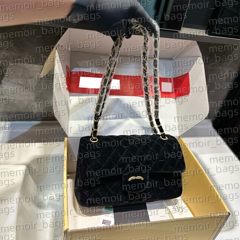 Colourful Velvet Designer Bag Luxury Shoulder Bag Womens Chain Purse Handbag Gold Letter Crossbody Bags Fashion Winter Tote Bags Sac Luxe