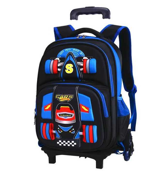 Kids School Bags On Wheels School Wheeled Backpacks For Boys Kids School Rolling Backpack Children Travel Trolley Luggage Bags X250815