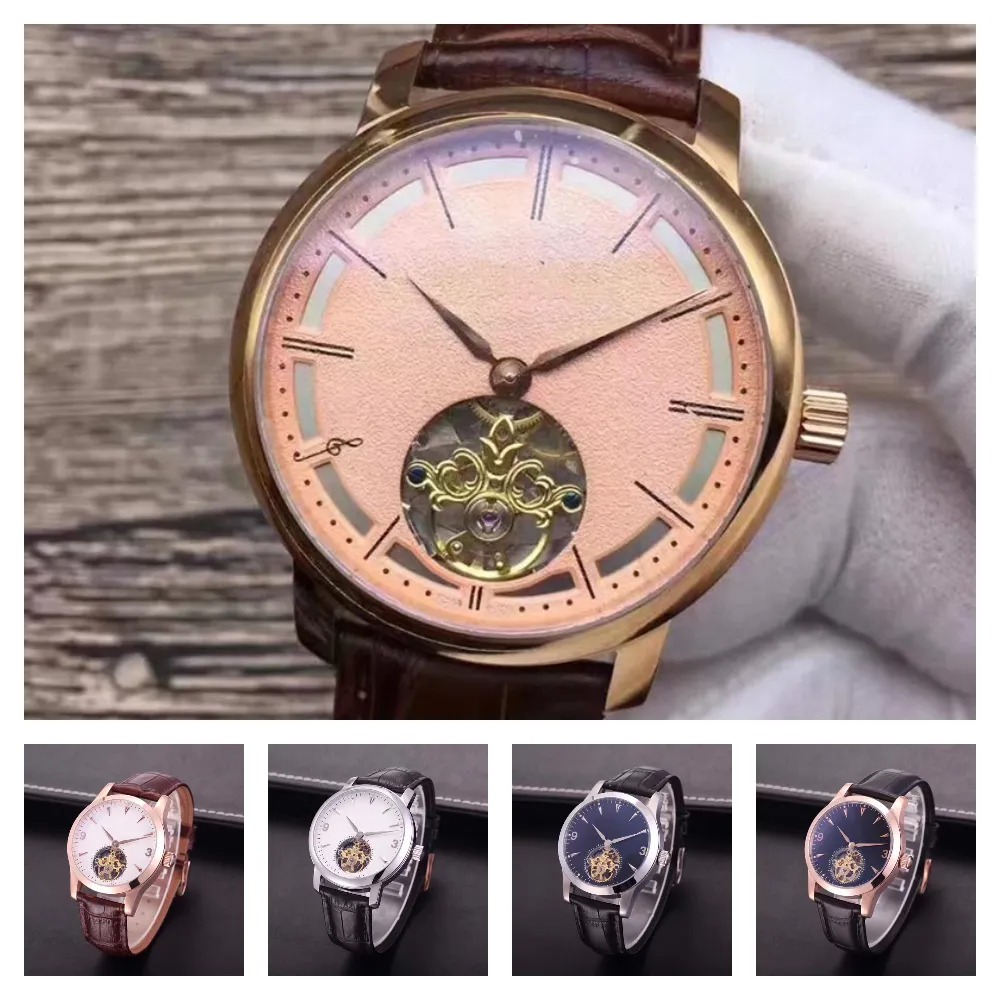 Classic hollowed out business senior designer watch Jaegerrs watchrrs LeCoultrers luxury 42mm stainless steel 904 men s leather watch chain watch