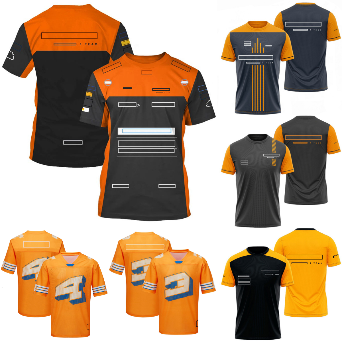 F1 Fans de course T-shirt Formule 1 Équipe Logo T-shirt court à manches