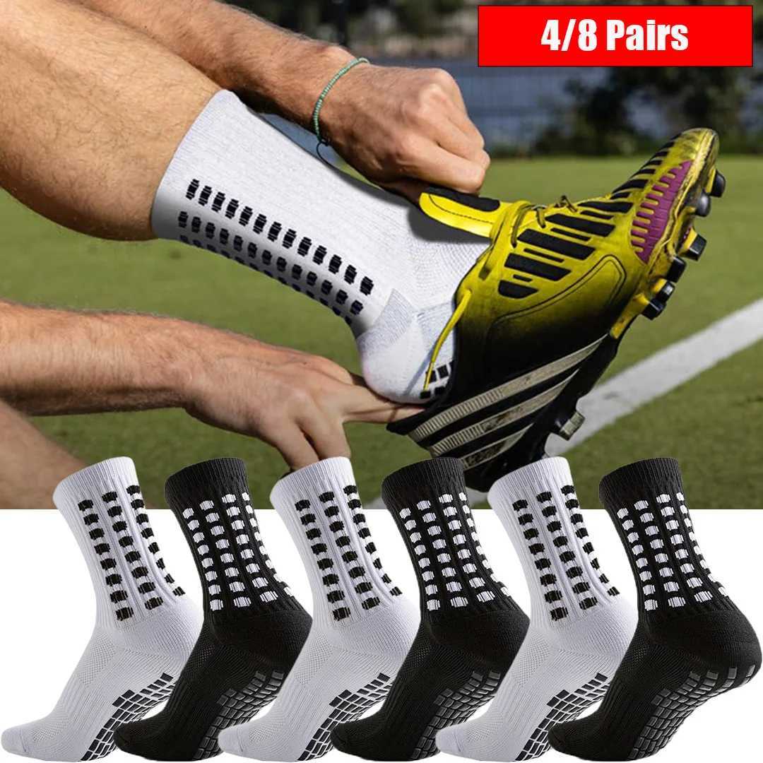 4/8 Pairs Professional Anti-Slip Socks for Men Women Baseball Football Basketball Rugby Soccer Cycling Running Hiking XJ250815