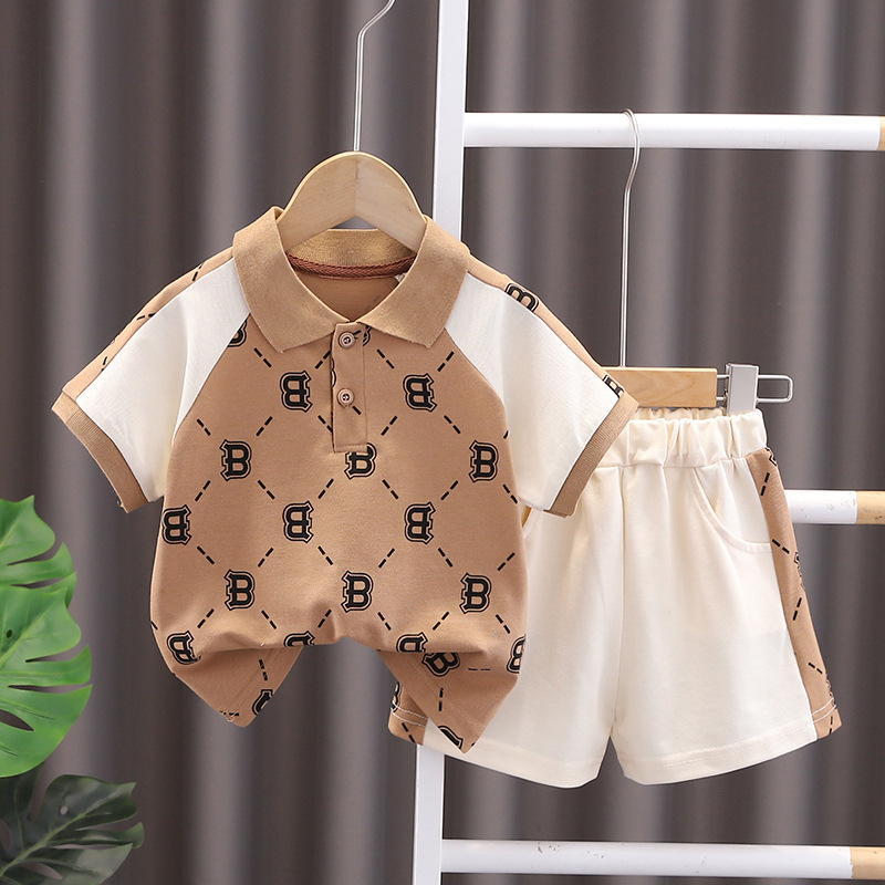 Baby Clothes for Boys Girls Summer Spring Casual Clothes Sets Solid Short Sleeve Toddler T-shirt Tops Pants Kids Pajama Outfit