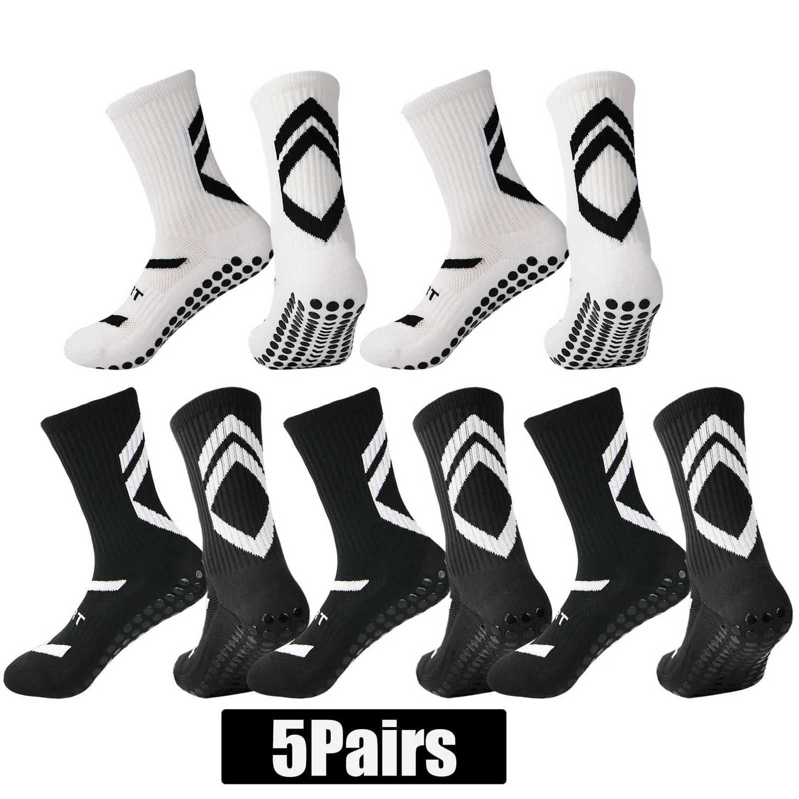 5 paires hommes femmes chaussettes de poignée non glissantes pour football basketball de baseball rugby soccer coulant tennis workoutxj250815