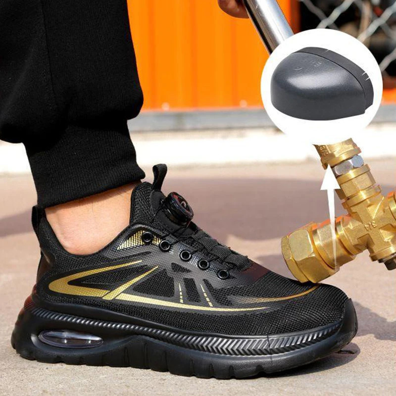 Chaussures de protection pour hommes Chaussures à air absorbant la semelle anti-brin de sécurité anti-perçage chaussures légères résistantes à l'