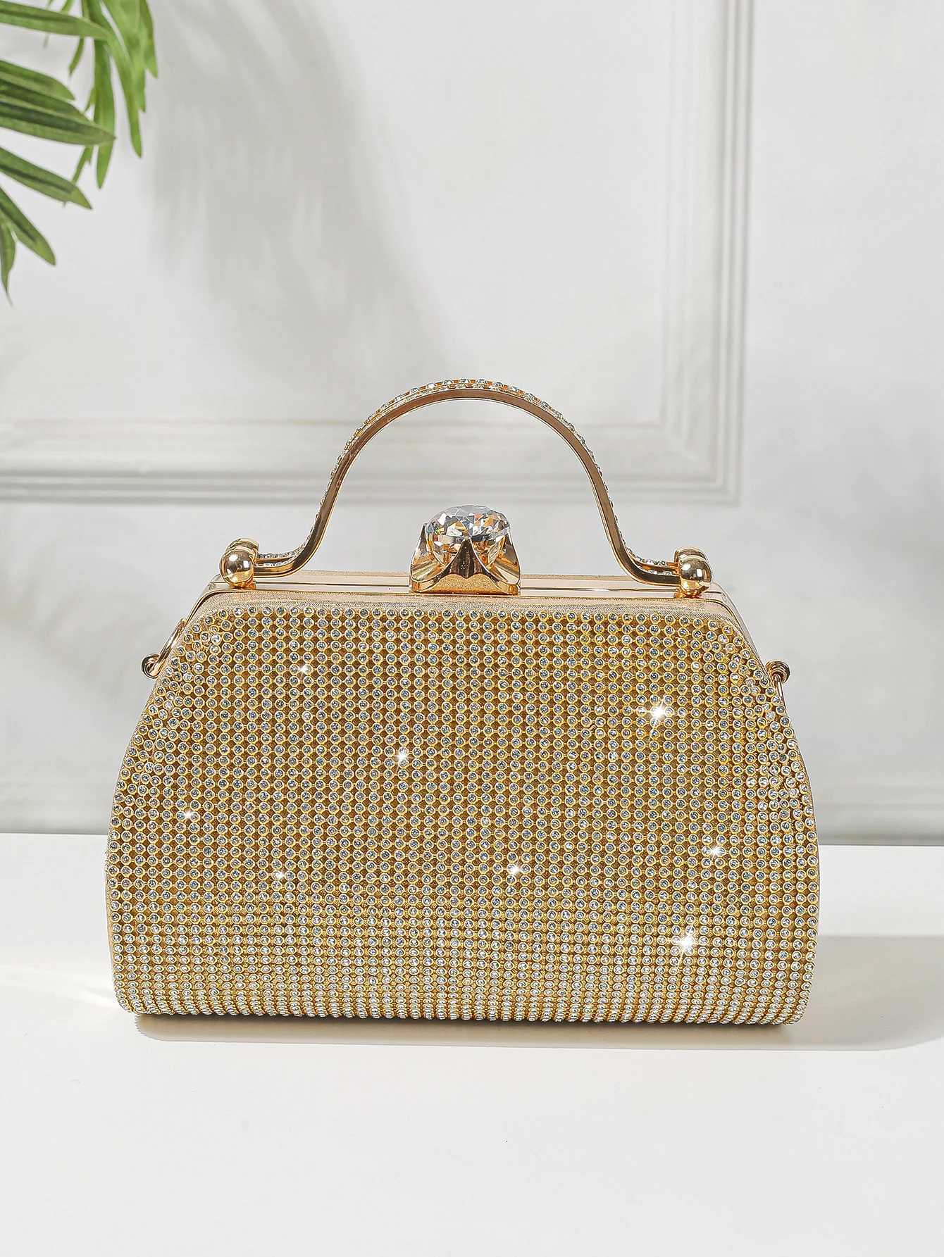 1 pc Sacs de soirée pour femmes scintiller formelles élégantes sacs à main à l'embrayage cristallin élégant mariée et sac à main de demoiselle d'