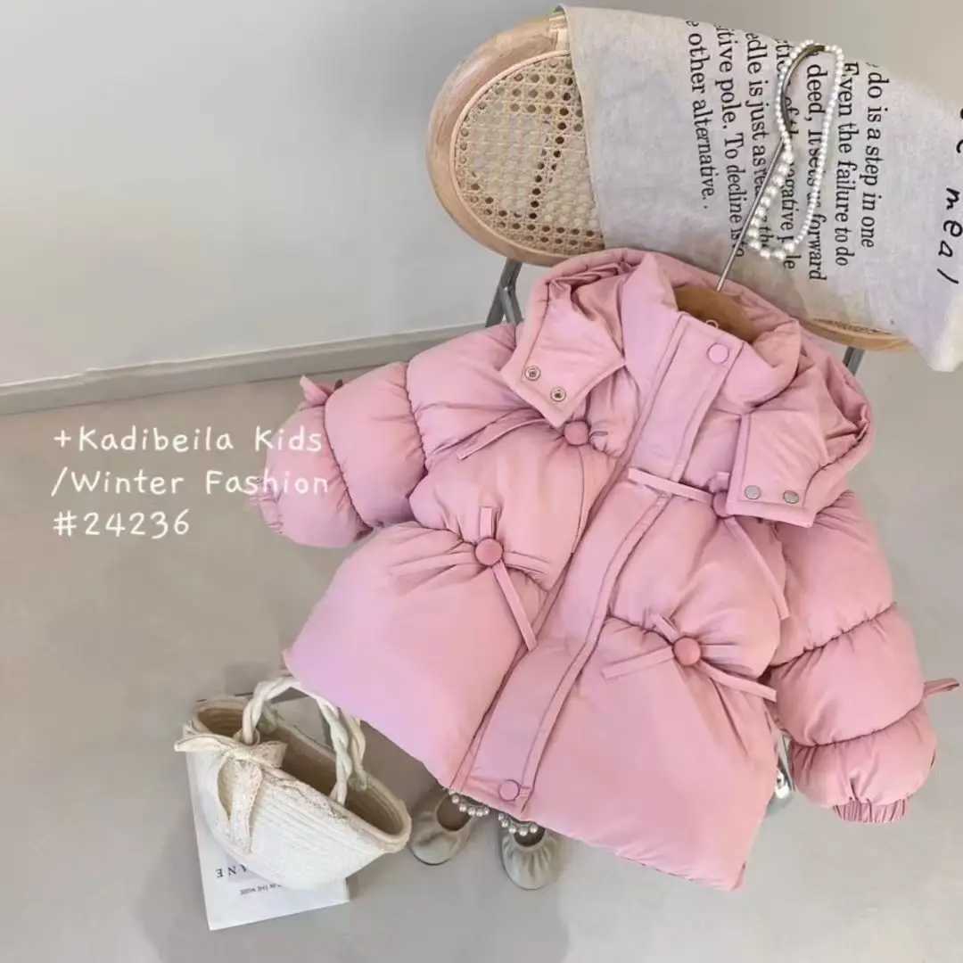Down Parkas Kids Winter Coat New Thickened Cotton Jacket Fashionable Korean Style Outerwear for Baby Girl Coats XJ250808