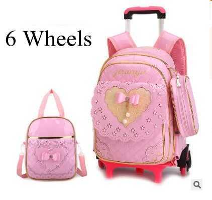 ZIRANYU School Trolley Backpack Bag Kids School Rolling Backpacks School Bag Wheels for Girls Wheeled Bag for School Trolley Bag X250815