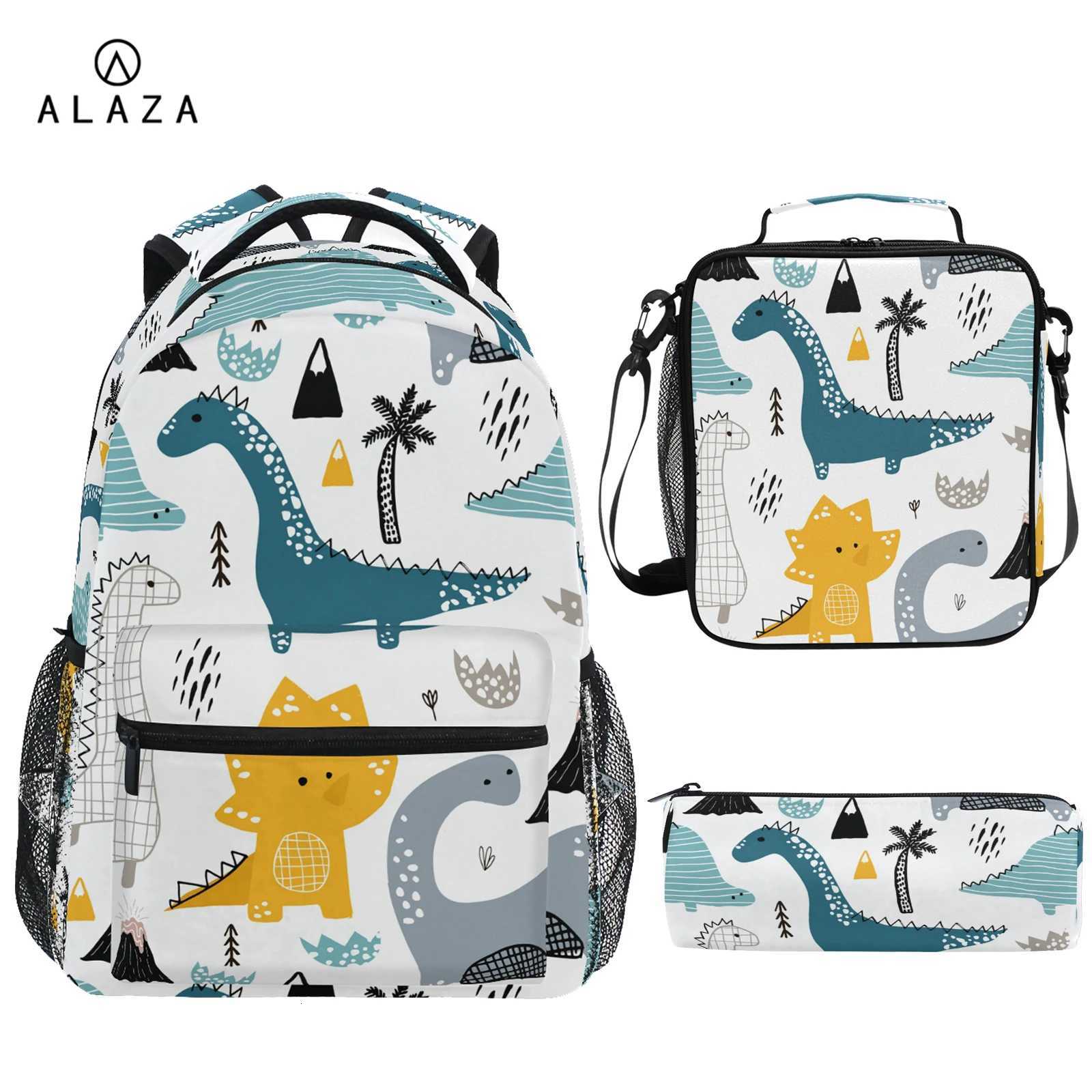 3PCS / Set Children Sacs Sacs Kids Dinosaur Print Backpack Boys Girls Schoolbag Baby Toddler Sac Mochila Infantil 2022 Nouveau X250815