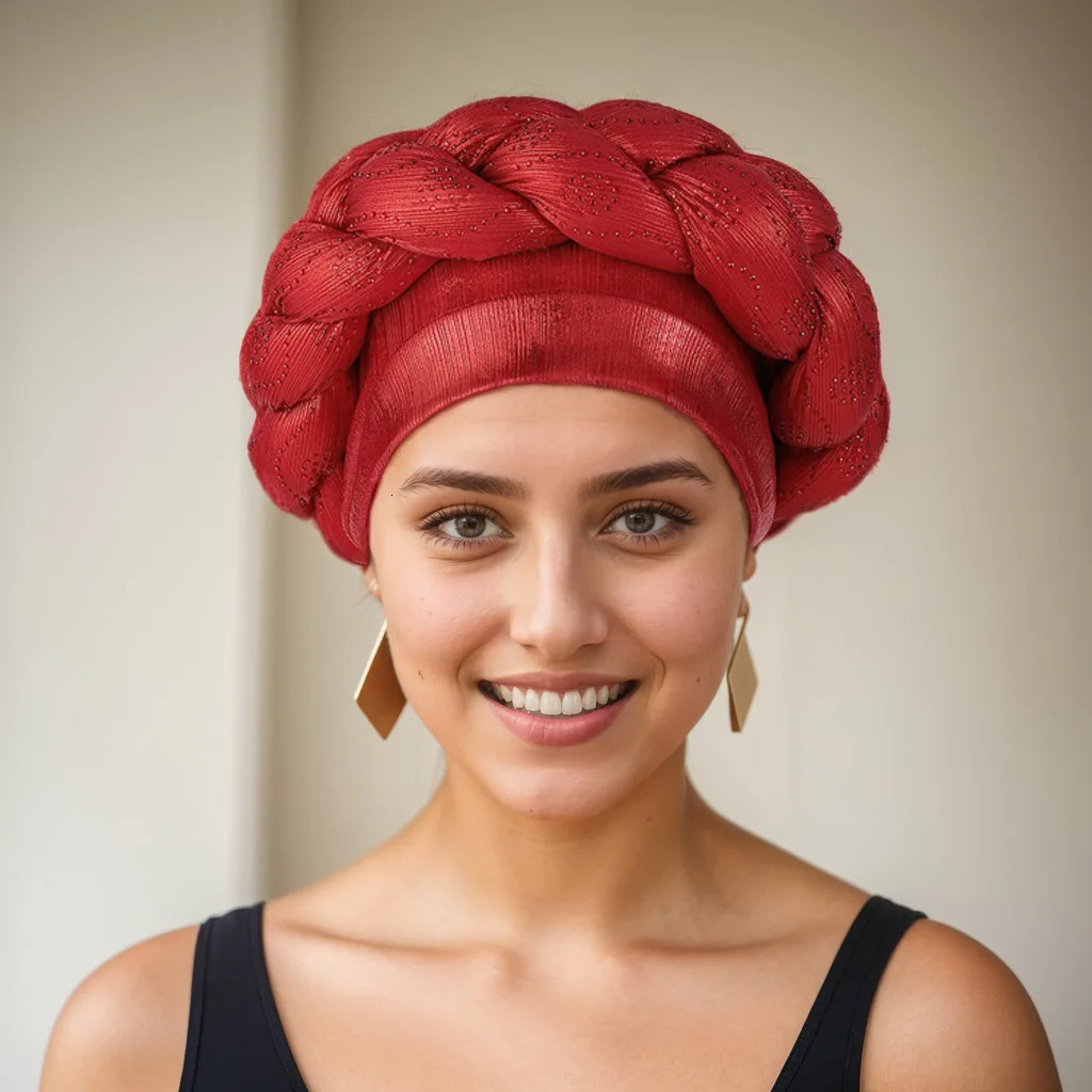 Femmes pour robes africaines Party Headwear Accessoires Bronzing Tissu Bandage de mode élastique Bandana Bandana 250814
