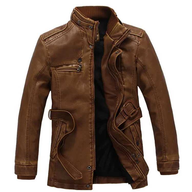 100% Cashmere Mens Outerwear Fleece Fur Collar Windbreaker Coats Mens Military Tactical Leather Jackets Long Jacket Men W250815