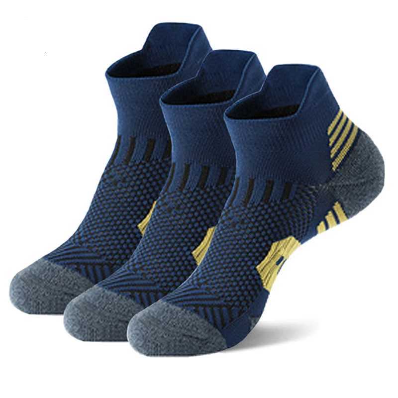 3Pairs Professional Sports Fitness Socks Towel Bottom Non-Slip Running Socks Men Women Short Quick-Drying Basketball Training Socks XJ250815