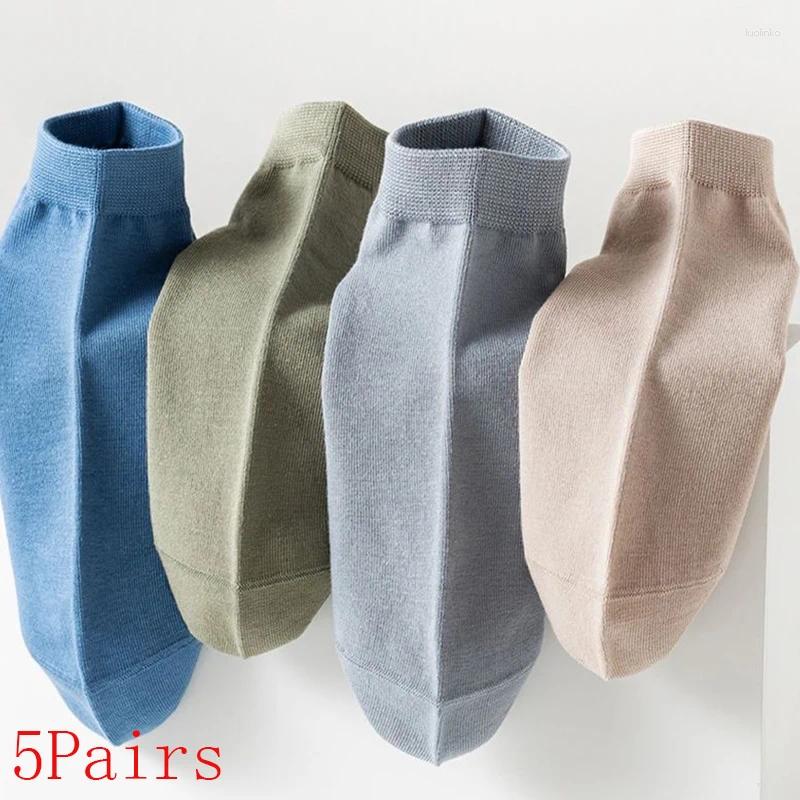 Men's Socks 5 Pairs/Lot Cotton Low Tube Ankle Selling Spring Autumn Breathable Comfortable Simple Fashion Street