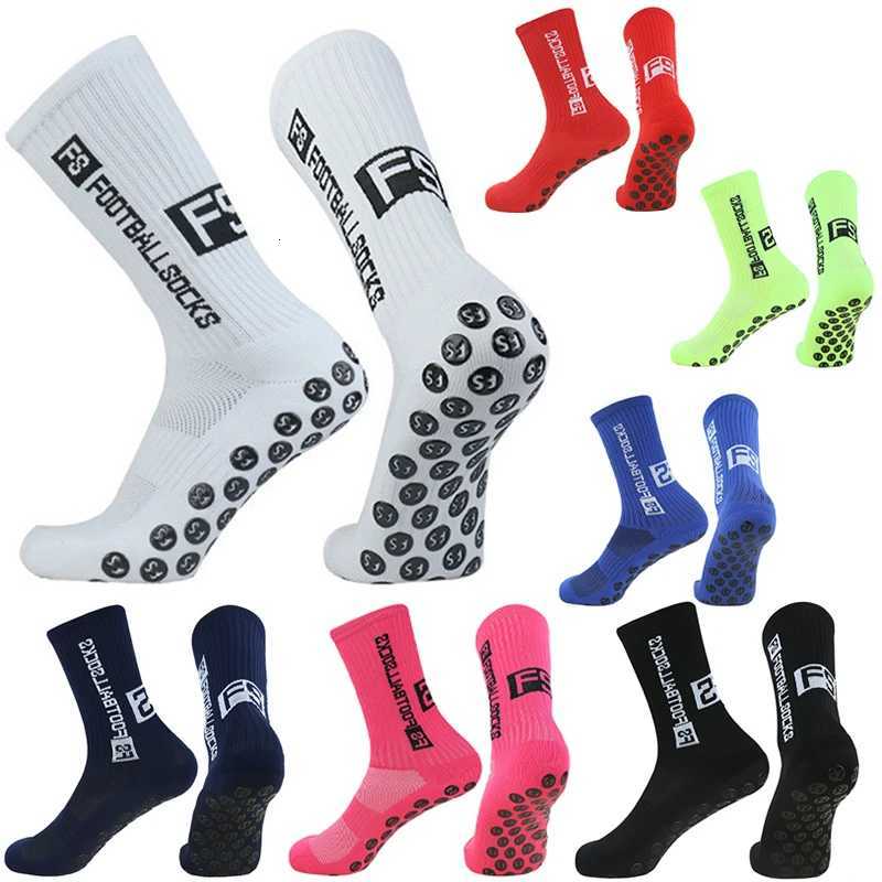 2024 New Style FS Football Socks Round Silicone Suction Cup Grip Anti-Slip Soccer Socks Sports Men Women Baseball Rugby Socks XJ250815