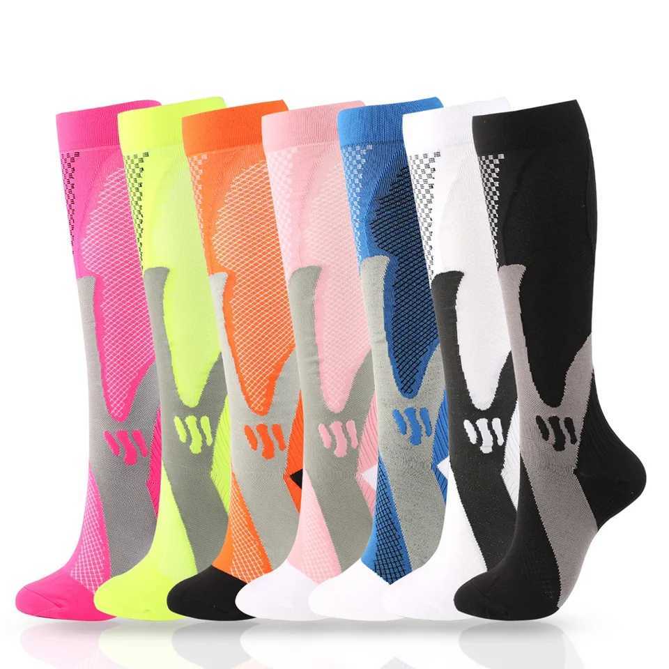 Football Compression Socks Men Women Running Golf Travel 20-30mmhg Sports Socks Medical Varicose Vein Pain Relief Elastic Socks XJ250815