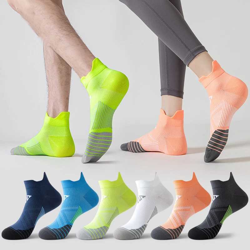 4 Pairs Running Ankle Socks Men Women Sports Marathon Socks Summer Athletic Breathable Mesh Quick Dry Fitness Gym Cycling SocksXJ250815