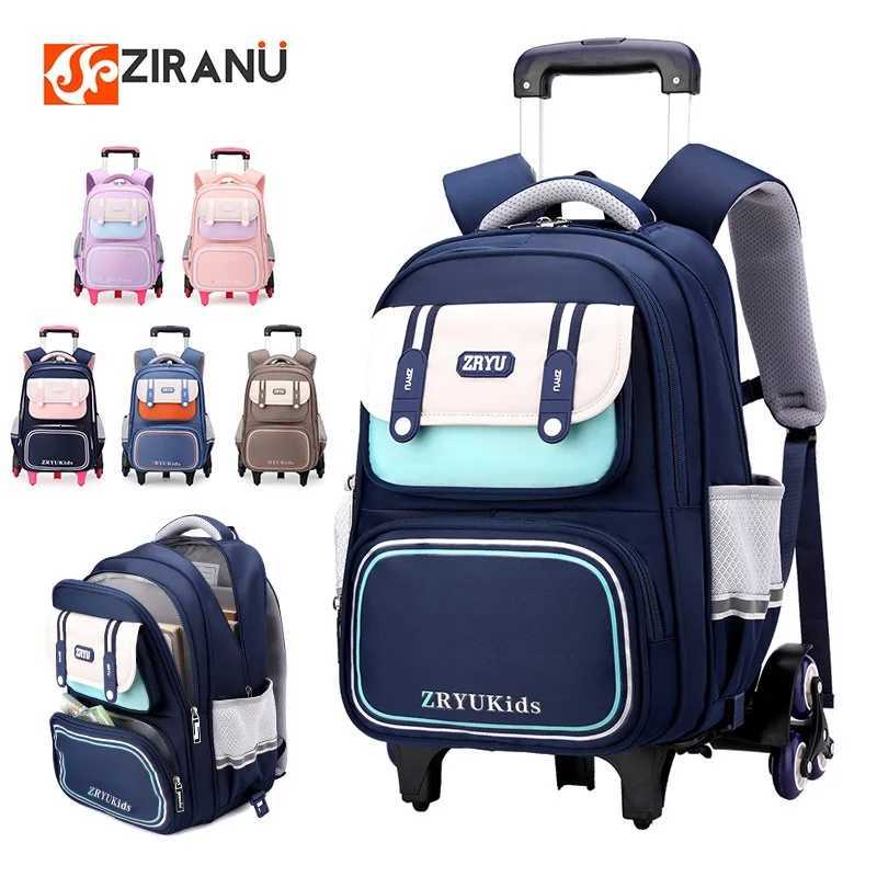 Nouveaux sacs d'école japonais pour filles chariot sac à dos roulant imperméable sac à dos roué sac à dos pour enfants sac à dos x250815