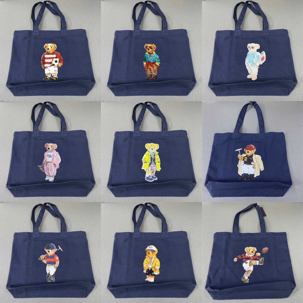 Designer Bear Canvas Shoulder Bags Fashion Women Men Shopping Totes Luxury Travel Large Capacity Handbags For Women Causal Hand Bags Tote
