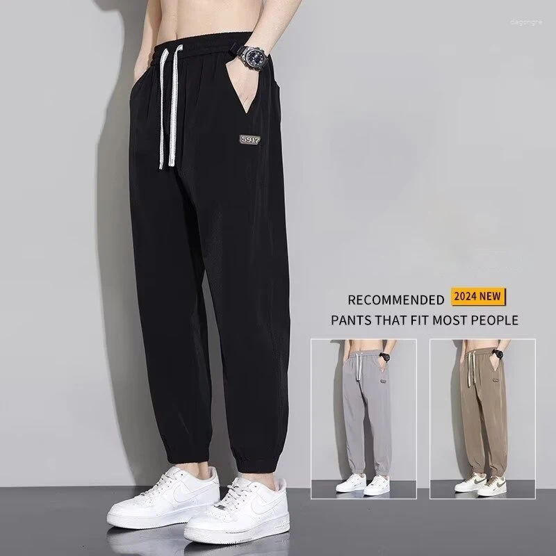 Men's Pants Autumn Appliques Straight Drawstring Sports Fitness Jogger Trousers 2025 Y2K Streetwear Baggy Sweatpants
