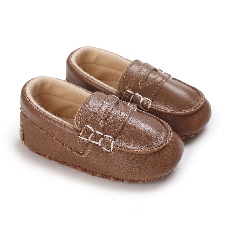 Solid Color Baby Casual Soft Soled Walking Shoes Suitable For 0-1 Year Old Infants And Toddlers Bean Shoes And Forefoot Shoes