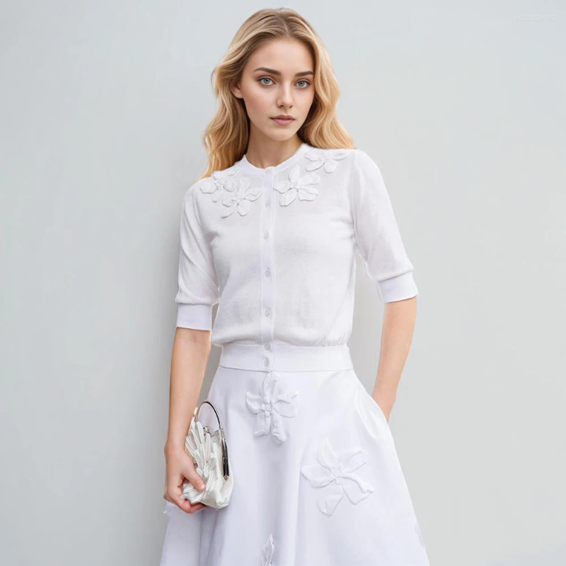 Pulls de femmes Applications épissées solides Pull minceur pour les femmes O Nou à manches courtes Patchwork Patchwork Femme minimaliste
