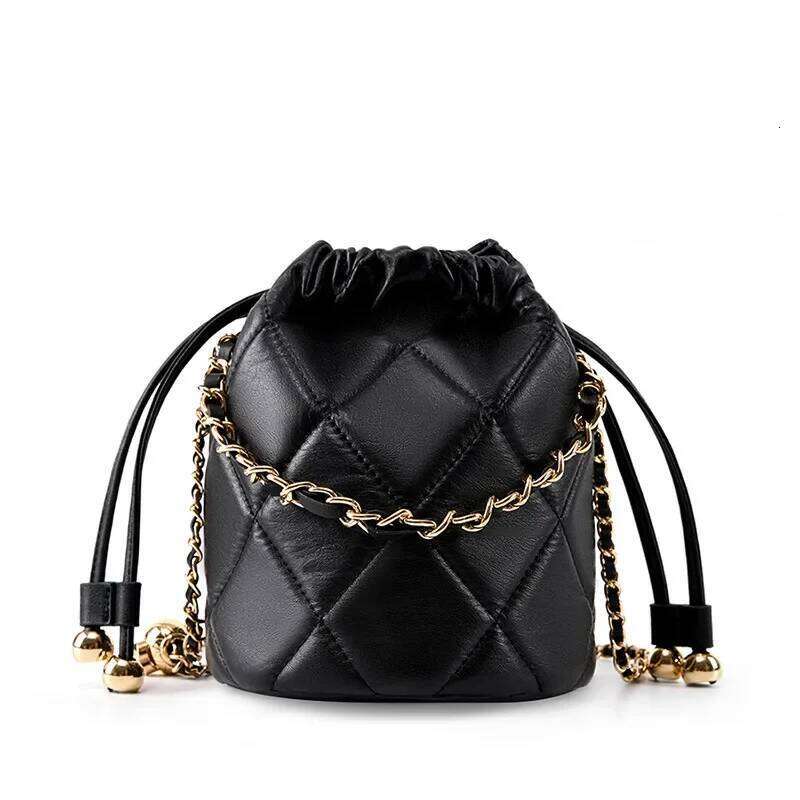 Designer Luxury New Crossbody Bucket Bags Premium Versatile Portable Small Chain Genuine Leather Shoulder Bag